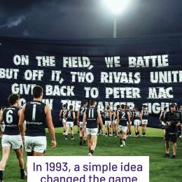 It didn’t start as a tradition. It started as a question. What if football could do more? 👉 Swipe to see how one idea in 1993 became the Peter Mac Cup, the longest-running charity match in AFL/VFL history. Decades later, the rivalry still stands. But so does the impact. Together, we’re changing lives. Donate now to support cancer research through the Peter Mac Cup - Link in bio