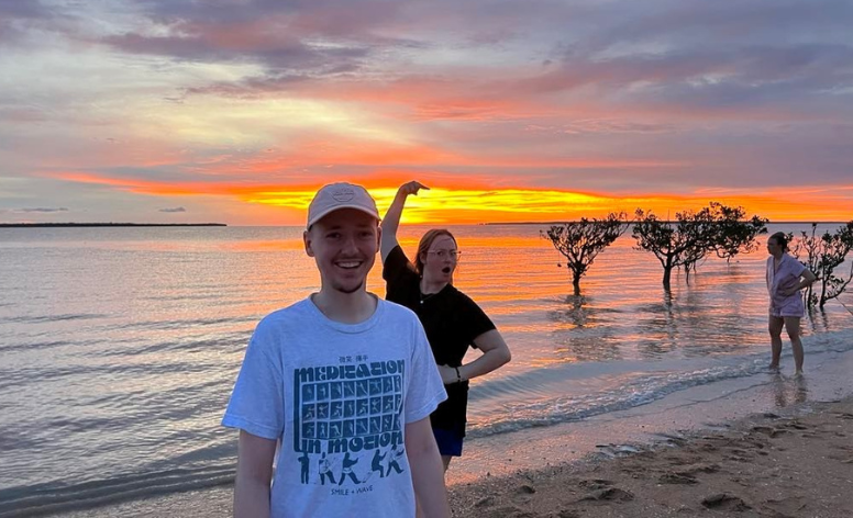 James and Anna at the beach